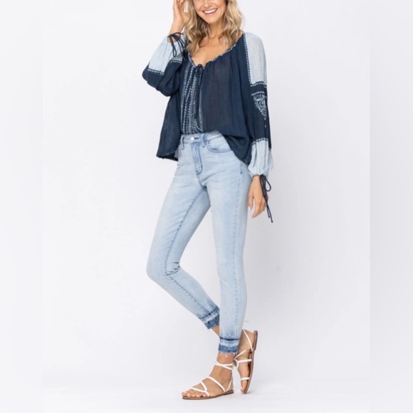 Judy Blue Denim - Judy Blue Jeans Womens 15/32 Blue Lydia Skinny Fit Denim Jeans